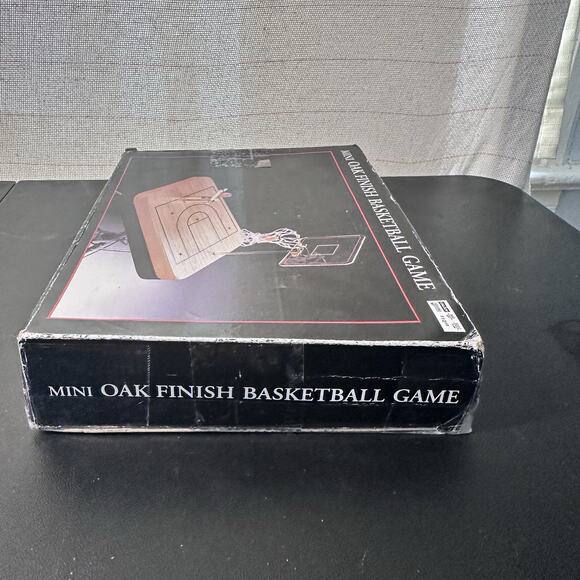 The Executive Basketball Game For Desk In Box Vintage Wood & Brass - Picture 3 of 4